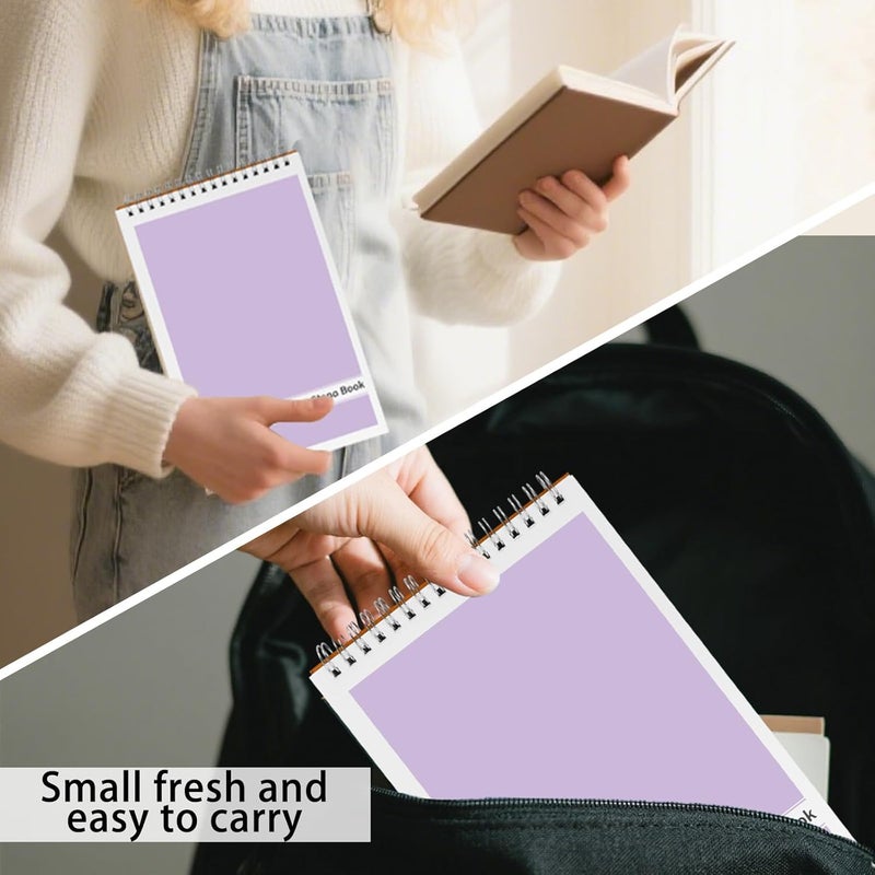 Duxesuk Steno Pads – 6x9 Inches 80 Sheets Steno Notebooks for Writing Notes in School, University, College & Office (2PCS Purple) - Image 4